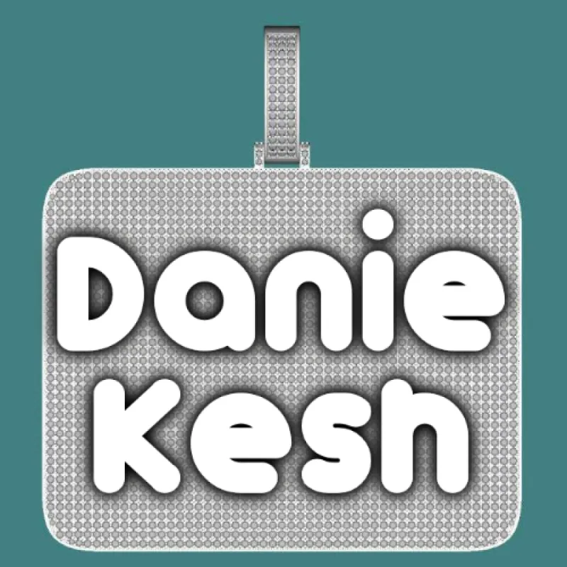 CUSTOM LETTER NECKLACE 3D BIG SQUARE sold by The GUU Shop