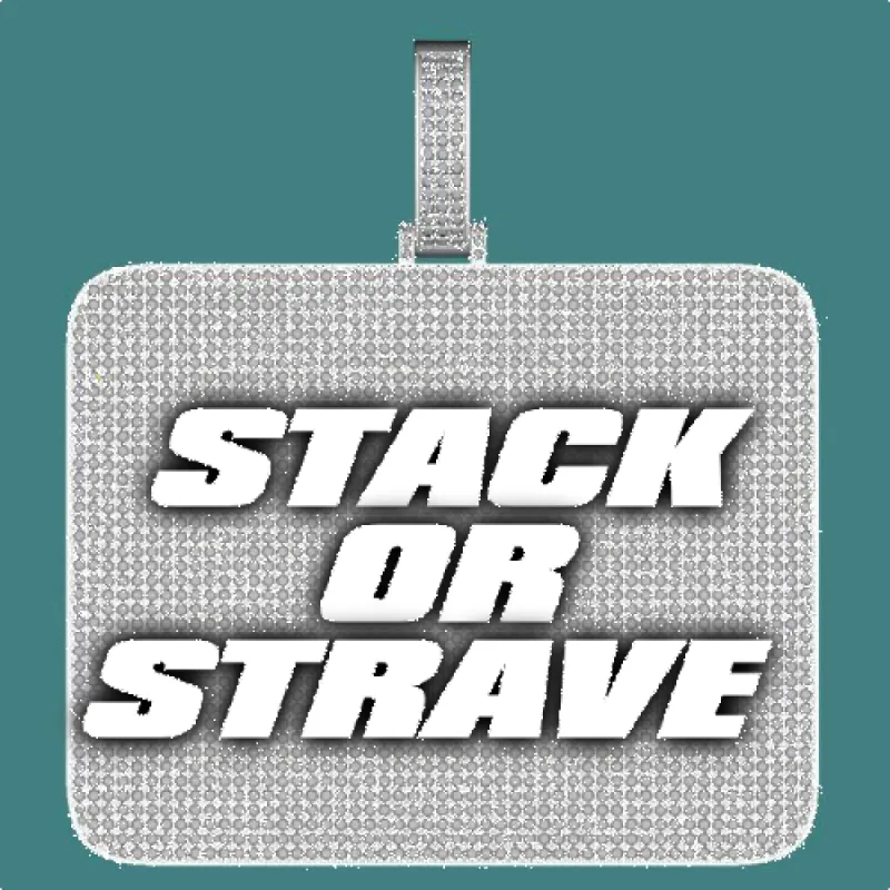 CUSTOM LETTER NECKLACE 3D BIG SQUARE sold by The GUU Shop