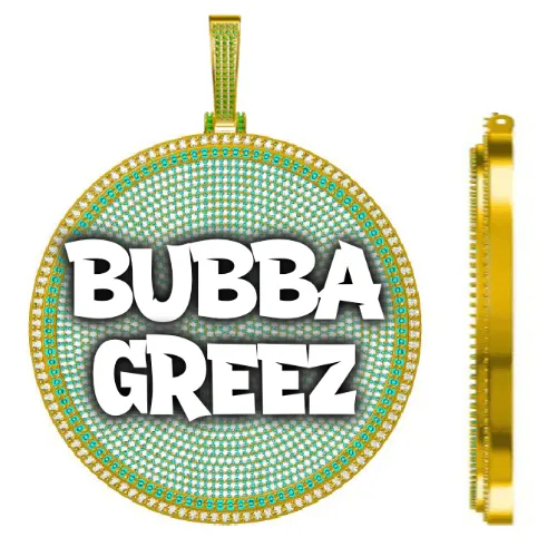 CUSTOM LETTER NECKLACE 3D BIG DISC sold by The GUU Shop