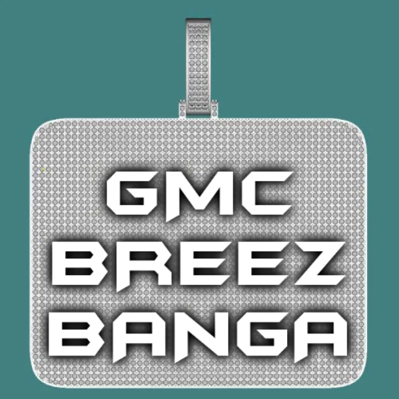 CUSTOM LETTER NECKLACE 3D BIG SQUARE sold by The GUU Shop