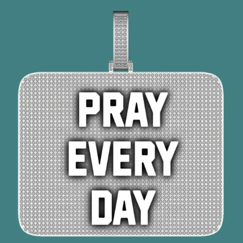 CUSTOM LETTER NECKLACE 3D BIG SQUARE sold by The GUU Shop