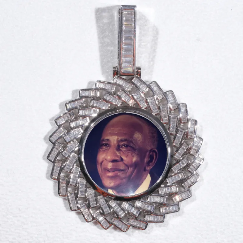 Large 3D Baguette Custom Picture Pendant sold by The GUU Shop