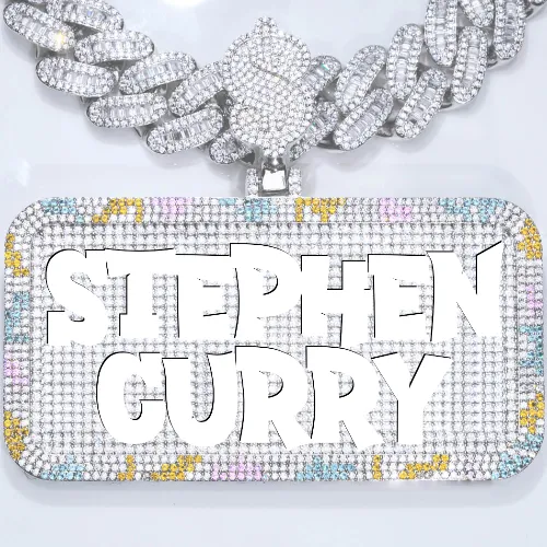CUSTOM LETTER NECKLACE 3D COLORFUL SQUARE sold by The GUU Shop