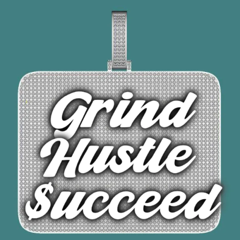 CUSTOM LETTER NECKLACE 3D BIG SQUARE sold by The GUU Shop