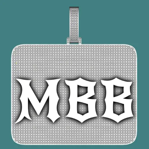 CUSTOM LETTER NECKLACE 3D BIG SQUARE sold by The GUU Shop