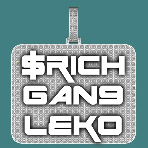 CUSTOM LETTER NECKLACE 3D BIG SQUARE sold by The GUU Shop