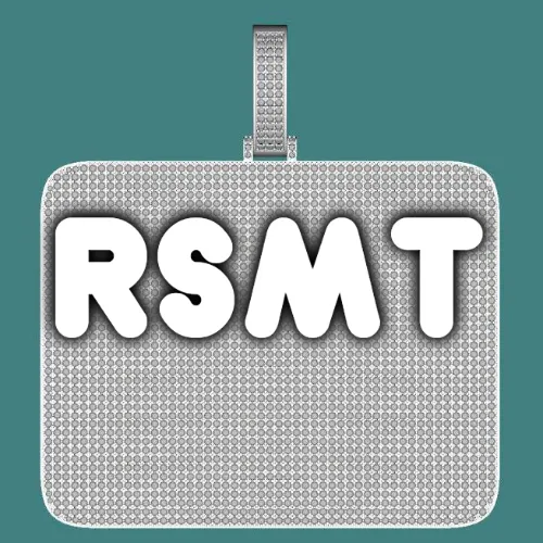 CUSTOM LETTER NECKLACE 3D BIG SQUARE sold by The GUU Shop