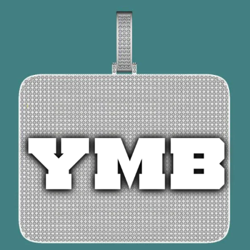 CUSTOM LETTER NECKLACE 3D BIG SQUARE sold by The GUU Shop