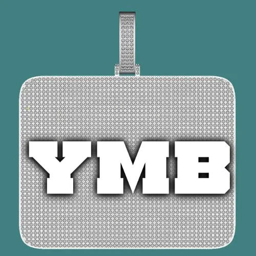 CUSTOM LETTER NECKLACE 3D BIG SQUARE sold by The GUU Shop