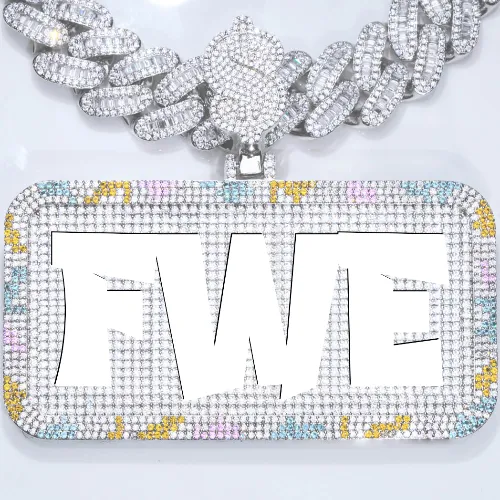 CUSTOM LETTER NECKLACE 3D COLORFUL SQUARE sold by The GUU Shop