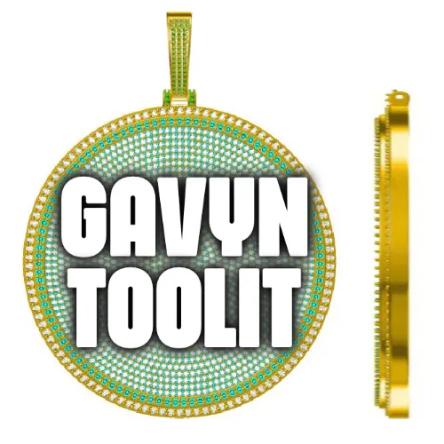 CUSTOM LETTER NECKLACE 3D BIG DISC sold by The GUU Shop