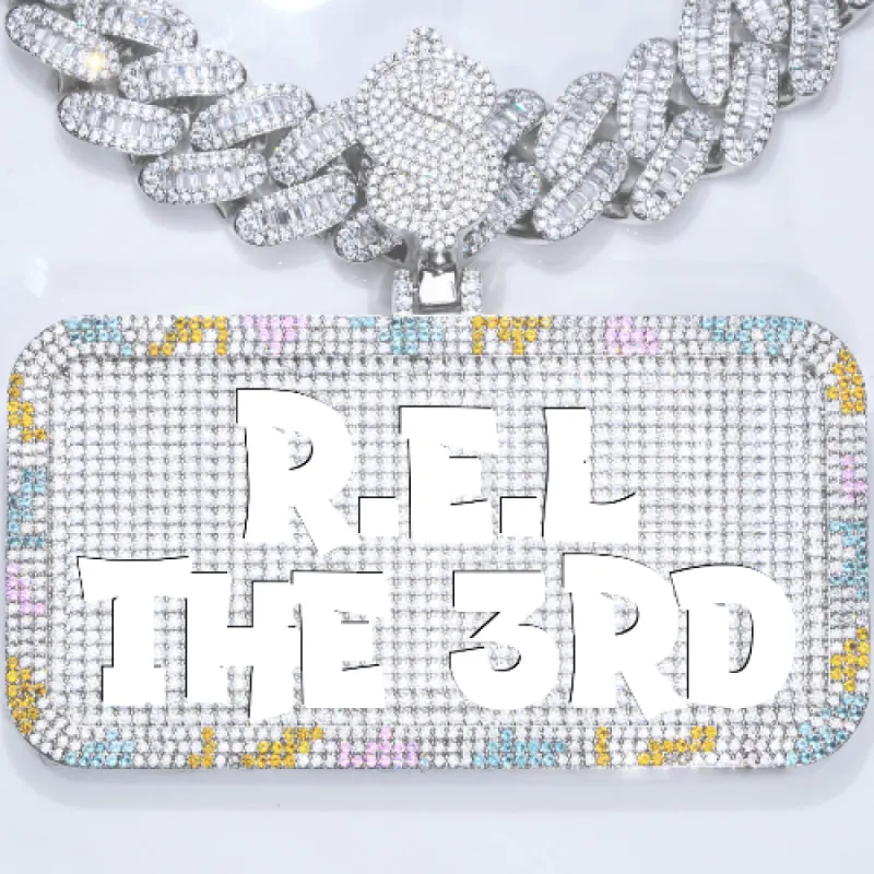 CUSTOM LETTER NECKLACE 3D COLORFUL SQUARE sold by The GUU Shop