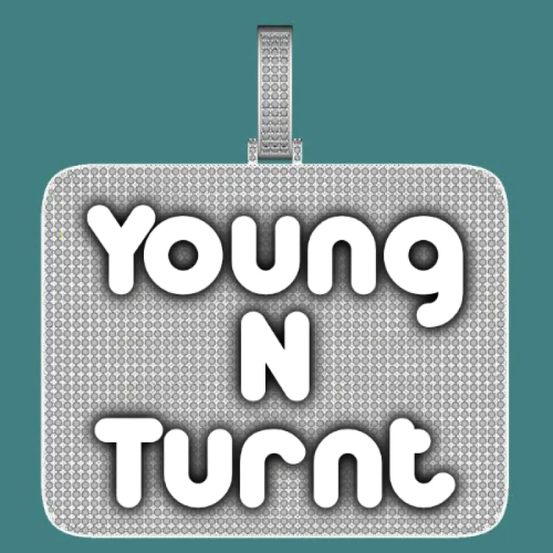 CUSTOM LETTER NECKLACE 3D BIG SQUARE sold by The GUU Shop