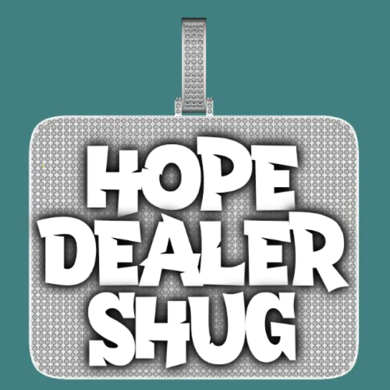 CUSTOM LETTER NECKLACE 3D BIG SQUARE sold by The GUU Shop