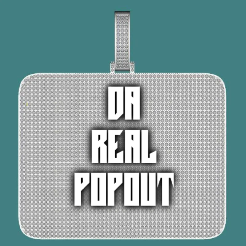 CUSTOM LETTER NECKLACE 3D BIG SQUARE sold by The GUU Shop