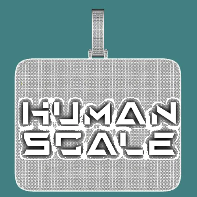 CUSTOM LETTER NECKLACE 3D BIG SQUARE sold by The GUU Shop