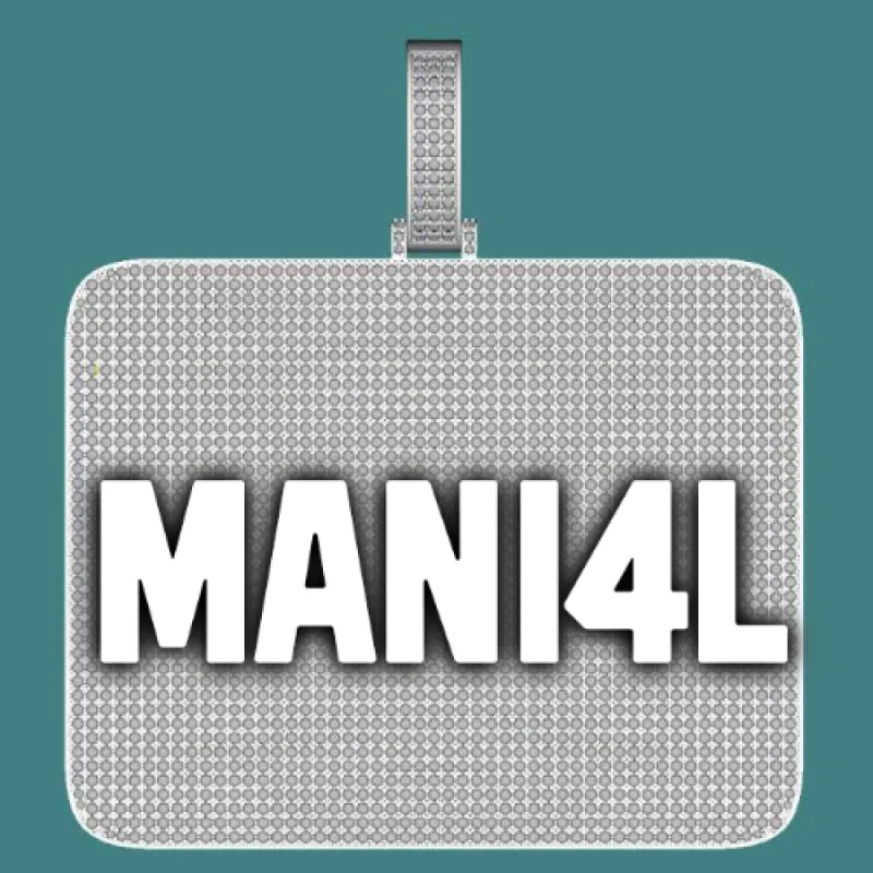 CUSTOM LETTER NECKLACE 3D BIG SQUARE sold by The GUU Shop