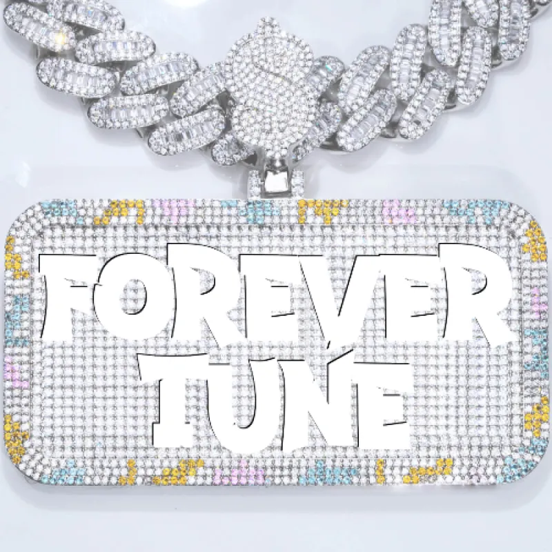 CUSTOM LETTER NECKLACE 3D COLORFUL SQUARE sold by The GUU Shop