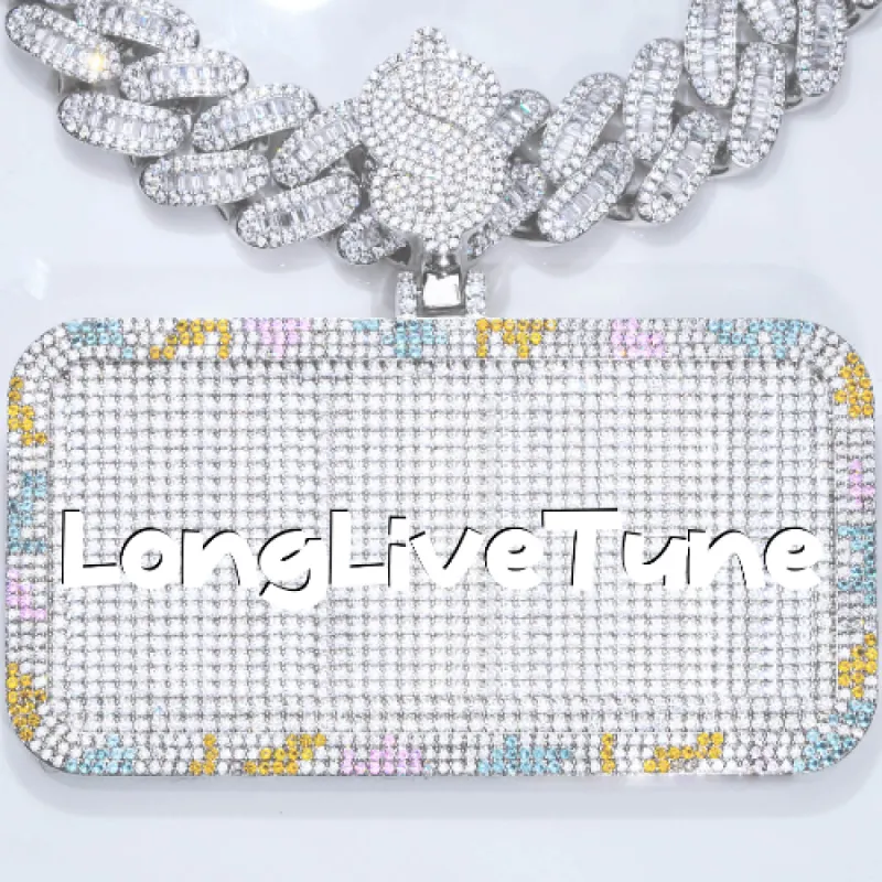 CUSTOM LETTER NECKLACE 3D COLORFUL SQUARE sold by The GUU Shop