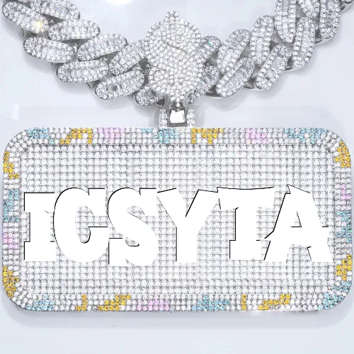 CUSTOM LETTER NECKLACE 3D COLORFUL SQUARE sold by The GUU Shop