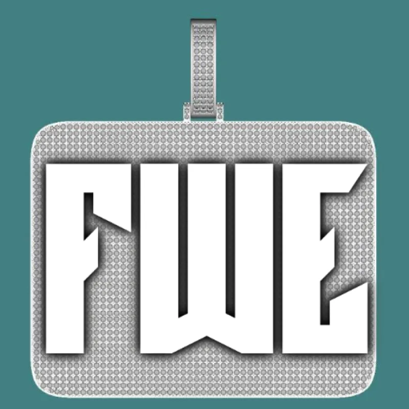 CUSTOM LETTER NECKLACE 3D BIG SQUARE sold by The GUU Shop