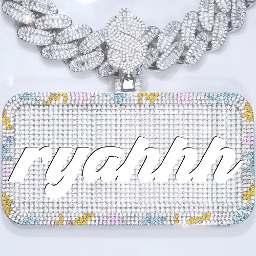 CUSTOM LETTER NECKLACE 3D COLORFUL SQUARE sold by The GUU Shop