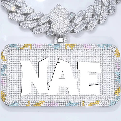 CUSTOM LETTER NECKLACE 3D COLORFUL SQUARE sold by The GUU Shop