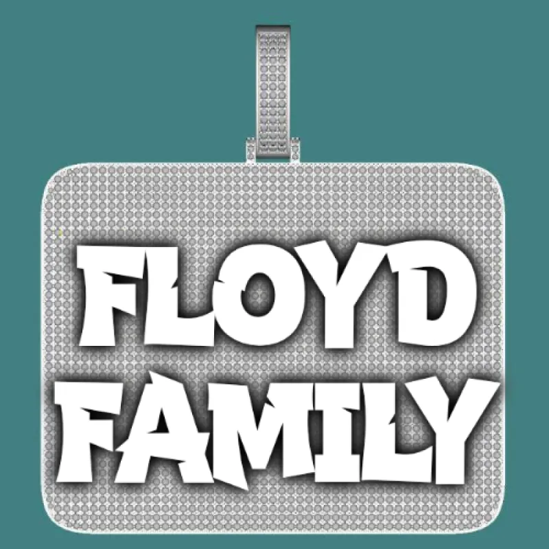 CUSTOM LETTER NECKLACE 3D BIG SQUARE sold by The GUU Shop