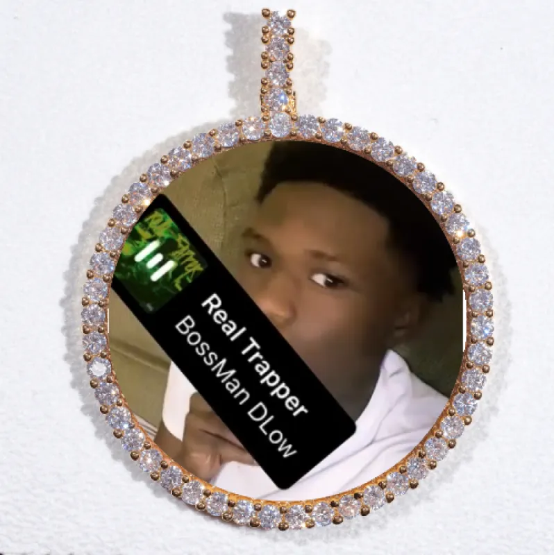 LARGE 3D CIRCLE CUSTOM PICTURE PENDANT sold by The GUU Shop