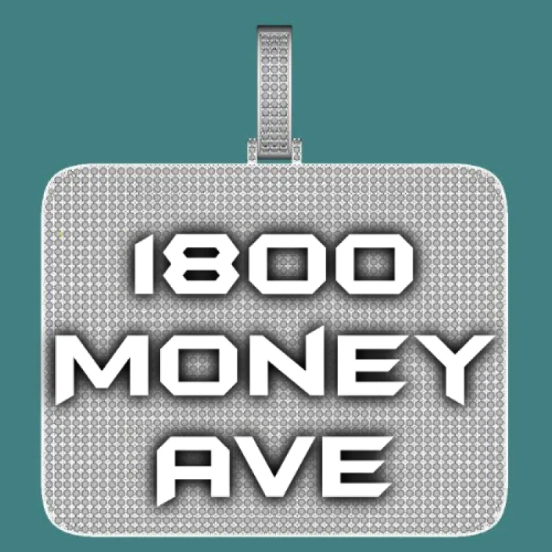 CUSTOM LETTER NECKLACE 3D BIG SQUARE sold by The GUU Shop