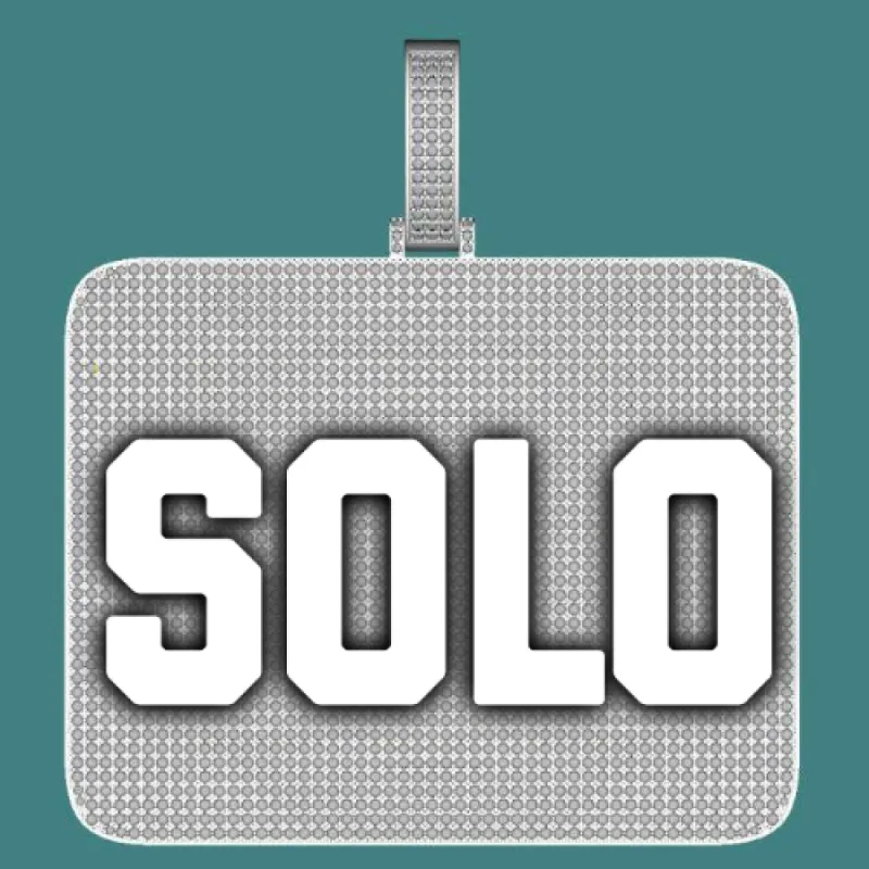 CUSTOM LETTER NECKLACE 3D BIG SQUARE sold by The GUU Shop