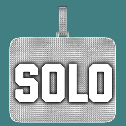 CUSTOM LETTER NECKLACE 3D BIG SQUARE sold by The GUU Shop