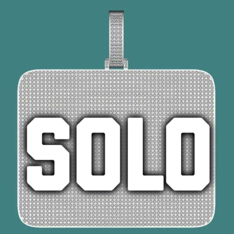 CUSTOM LETTER NECKLACE 3D BIG SQUARE sold by The GUU Shop