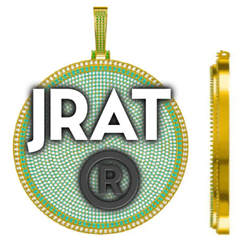 CUSTOM LETTER NECKLACE 3D BIG DISC sold by The GUU Shop