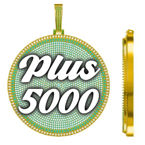 CUSTOM LETTER NECKLACE 3D BIG DISC sold by The GUU Shop