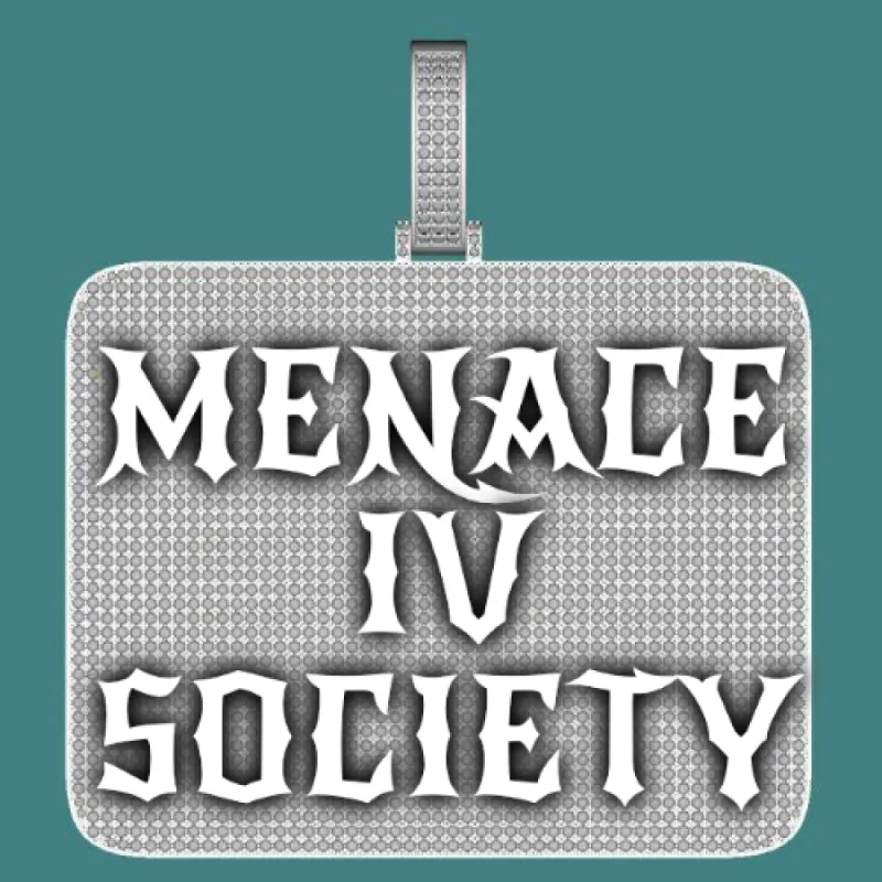 CUSTOM LETTER NECKLACE 3D BIG SQUARE sold by The GUU Shop