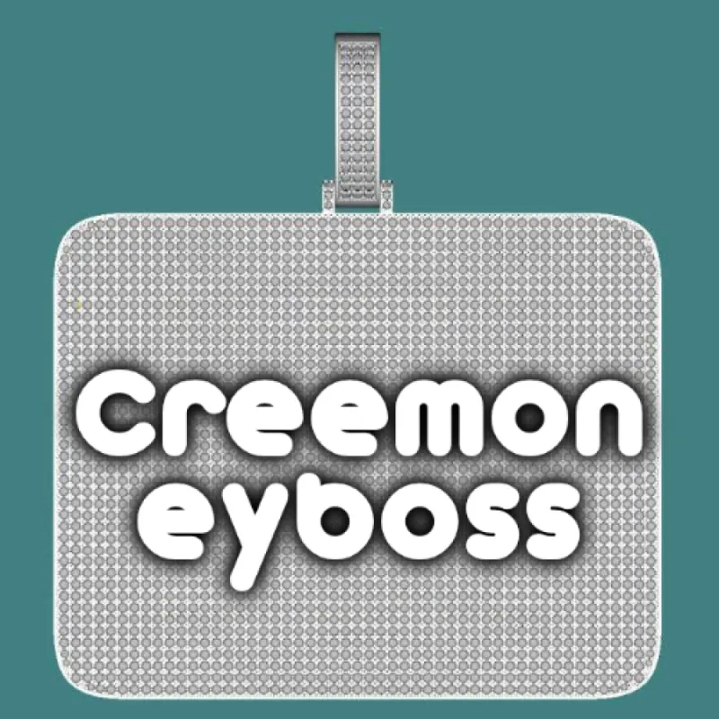 CUSTOM LETTER NECKLACE 3D BIG SQUARE sold by The GUU Shop