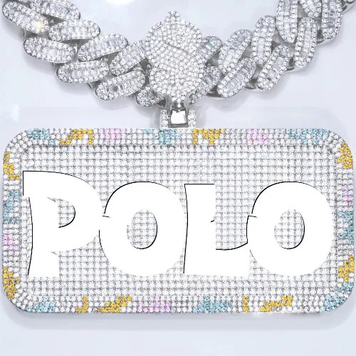 CUSTOM LETTER NECKLACE 3D COLORFUL SQUARE sold by The GUU Shop