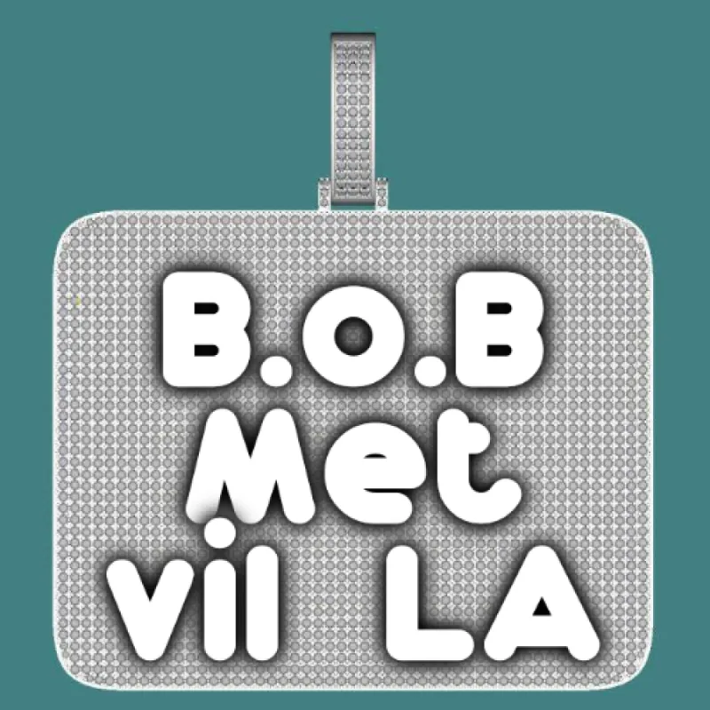 CUSTOM LETTER NECKLACE 3D BIG SQUARE sold by The GUU Shop