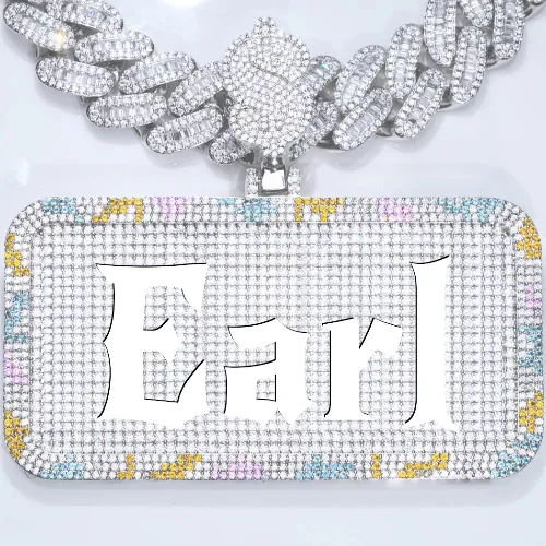 CUSTOM LETTER NECKLACE 3D COLORFUL SQUARE sold by The GUU Shop