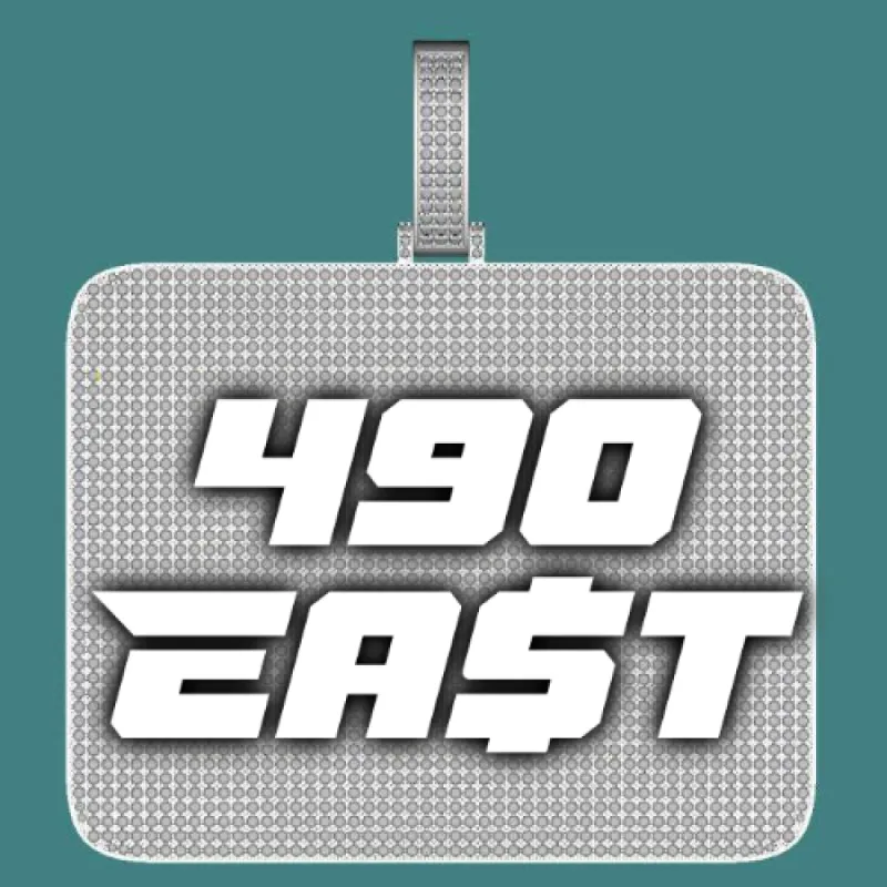 CUSTOM LETTER NECKLACE 3D BIG SQUARE sold by The GUU Shop