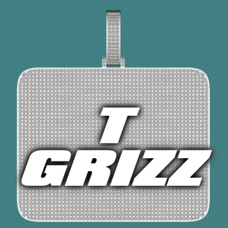 CUSTOM LETTER NECKLACE 3D BIG SQUARE sold by The GUU Shop