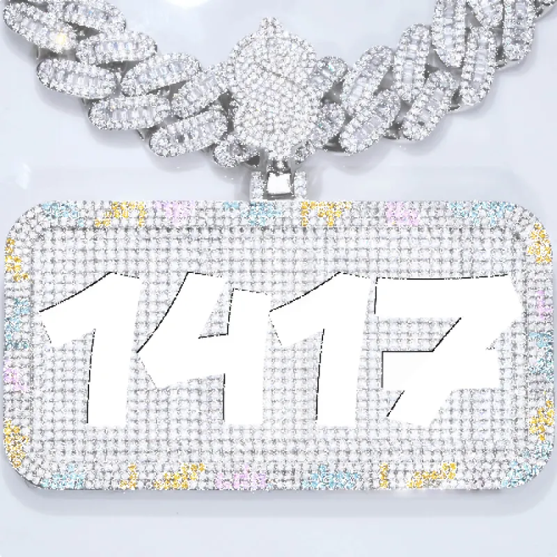 CUSTOM LETTER NECKLACE 3D COLORFUL SQUARE sold by The GUU Shop