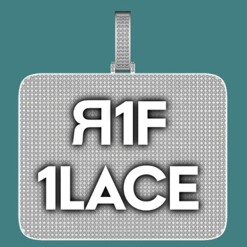 CUSTOM LETTER NECKLACE 3D BIG SQUARE sold by The GUU Shop