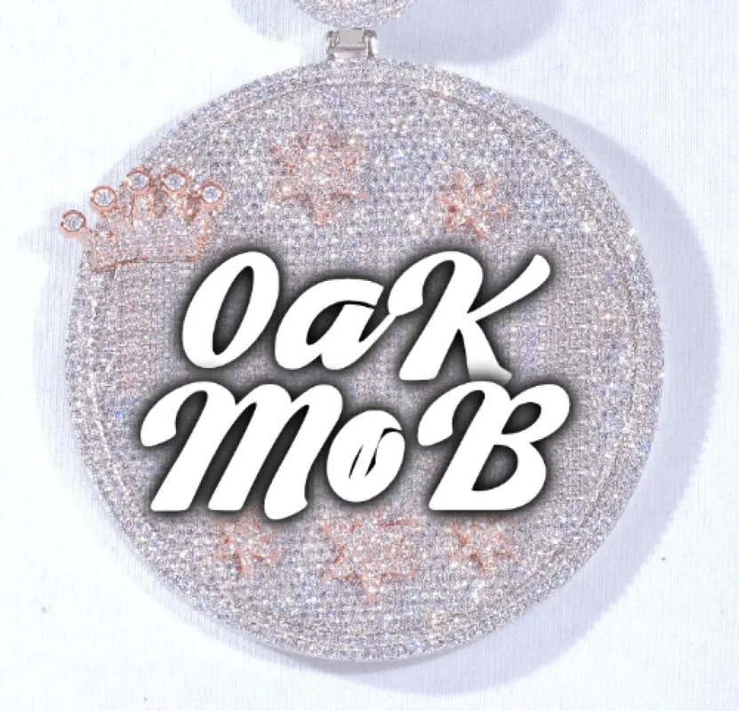 CUSTOM LETTER NECKLACE 3D BIG CROWN DISC sold by The GUU Shop