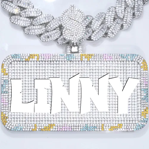 CUSTOM LETTER NECKLACE 3D COLORFUL SQUARE sold by The GUU Shop