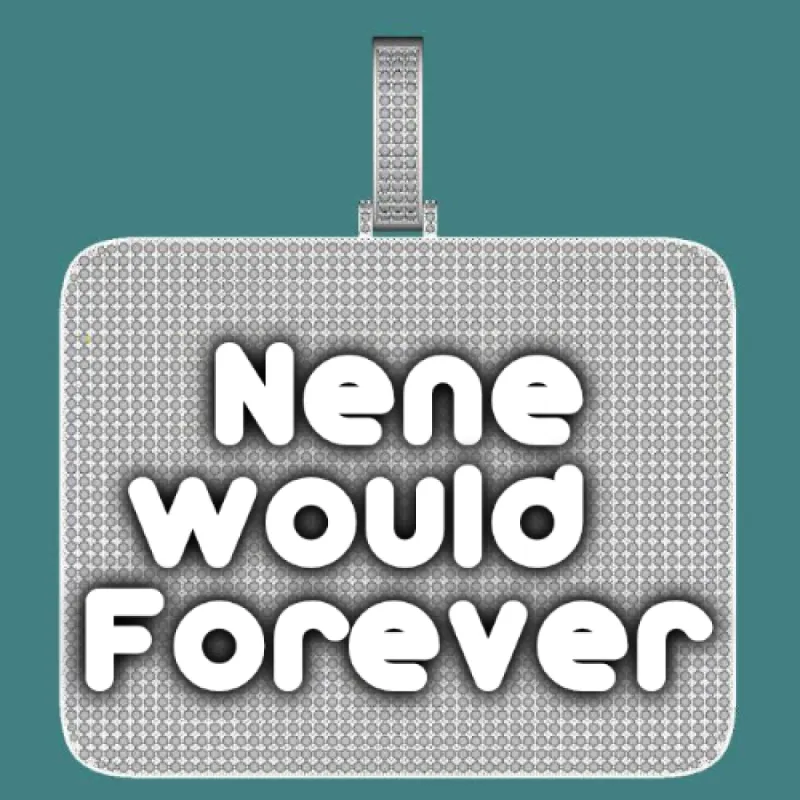 CUSTOM LETTER NECKLACE 3D BIG SQUARE sold by The GUU Shop