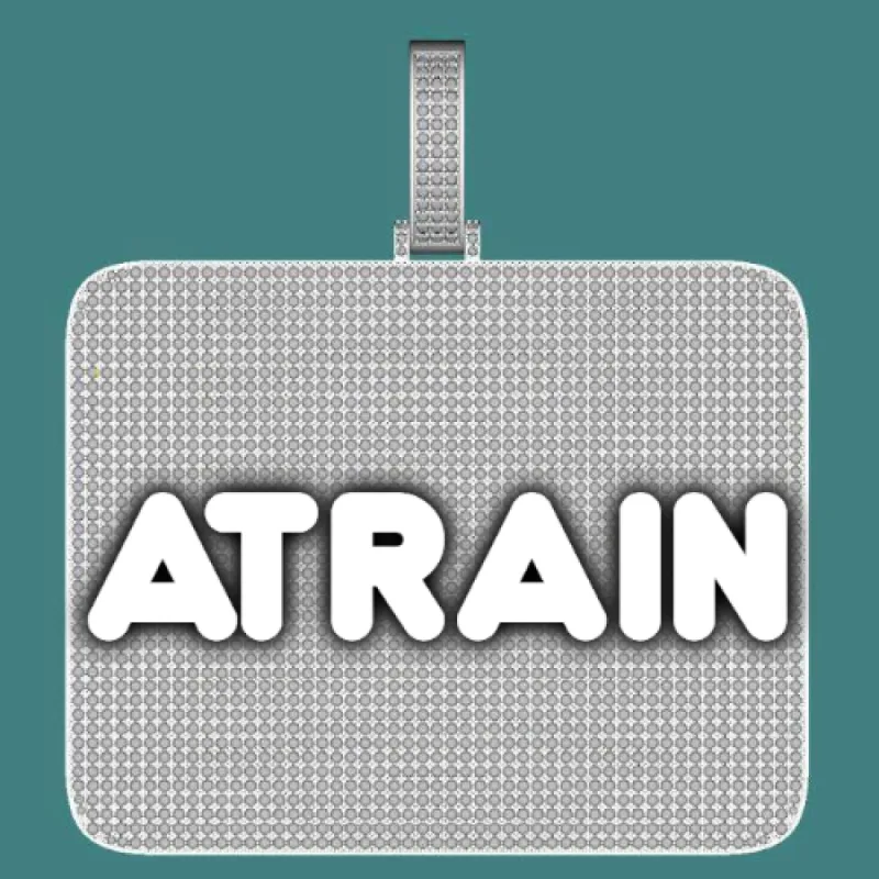 CUSTOM LETTER NECKLACE 3D BIG SQUARE sold by The GUU Shop