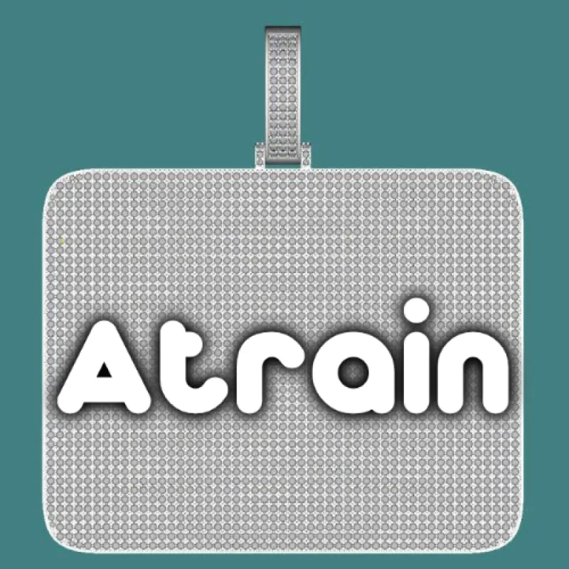 CUSTOM LETTER NECKLACE 3D BIG SQUARE sold by The GUU Shop