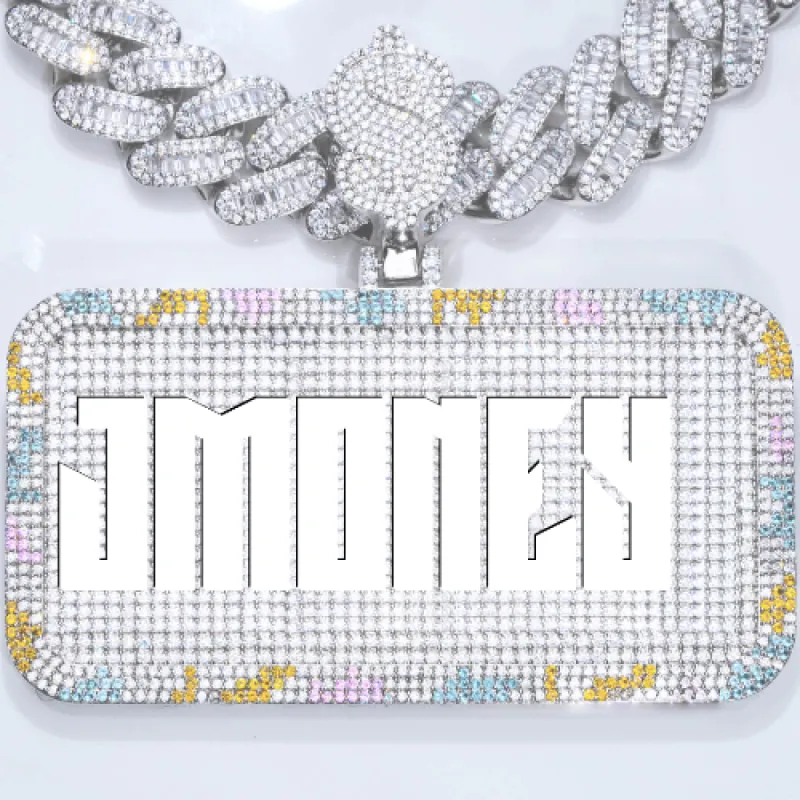 CUSTOM LETTER NECKLACE 3D COLORFUL SQUARE sold by The GUU Shop